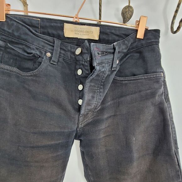Levis made and crafted ruler straight black distressed denim - Picture 2 of 16